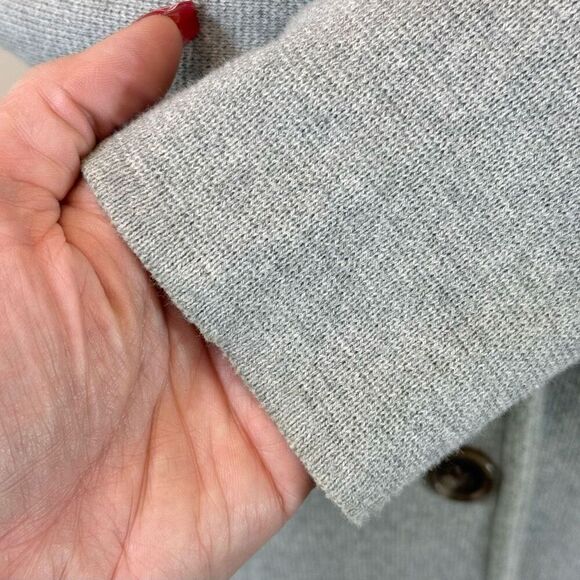 J Crew Gray Two Button Cotton Sweater Cardigan Blazer With Pockets Women's XS - Picture 3 of 10